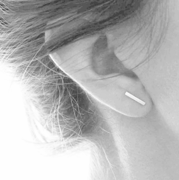 NEW Silver Lotus Jacket Earrings - Picture 4 of 8